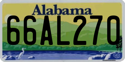 AL license plate 66AL270