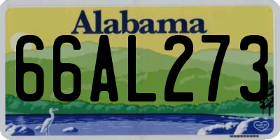AL license plate 66AL273