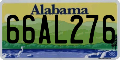 AL license plate 66AL276
