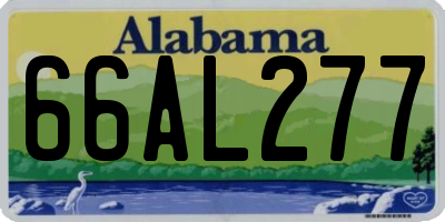 AL license plate 66AL277