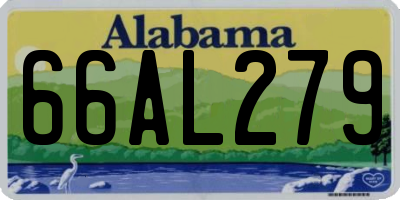 AL license plate 66AL279
