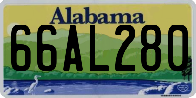 AL license plate 66AL280