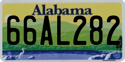 AL license plate 66AL282