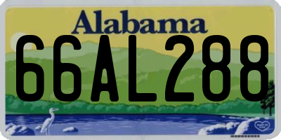 AL license plate 66AL288