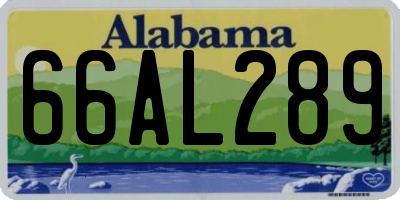 AL license plate 66AL289