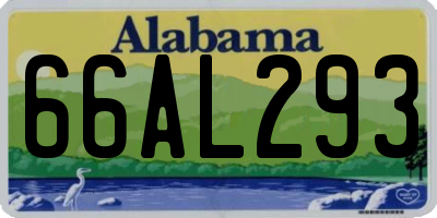 AL license plate 66AL293