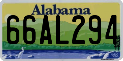 AL license plate 66AL294
