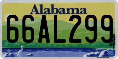AL license plate 66AL299