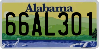 AL license plate 66AL301