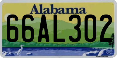 AL license plate 66AL302
