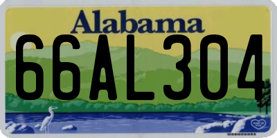 AL license plate 66AL304