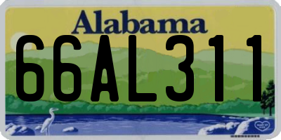 AL license plate 66AL311