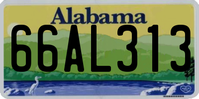 AL license plate 66AL313