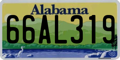 AL license plate 66AL319