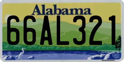 AL license plate 66AL321