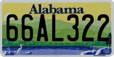 AL license plate 66AL322