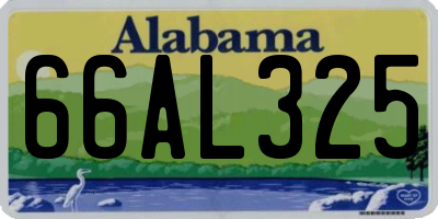 AL license plate 66AL325
