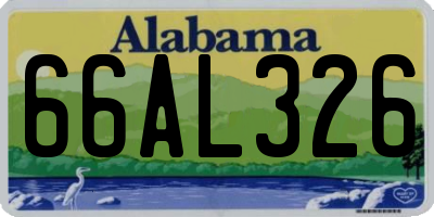 AL license plate 66AL326