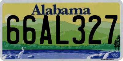 AL license plate 66AL327