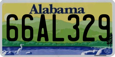 AL license plate 66AL329