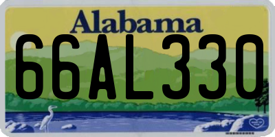 AL license plate 66AL330
