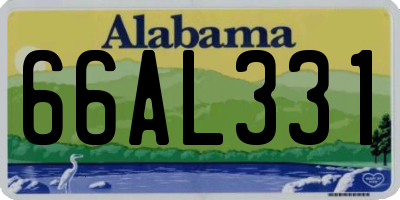 AL license plate 66AL331