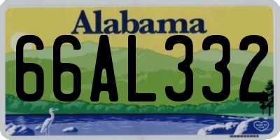 AL license plate 66AL332