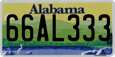 AL license plate 66AL333