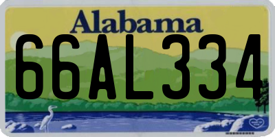 AL license plate 66AL334