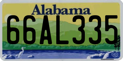 AL license plate 66AL335