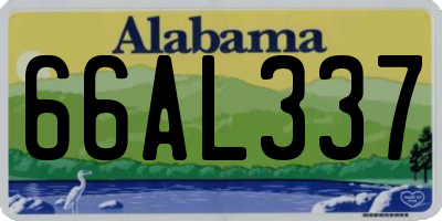 AL license plate 66AL337
