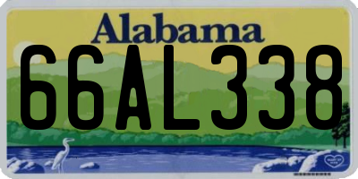 AL license plate 66AL338