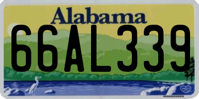 AL license plate 66AL339