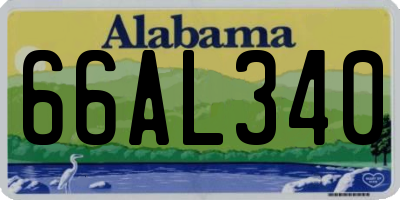 AL license plate 66AL340