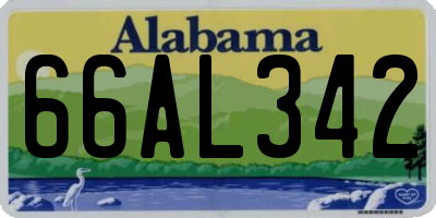 AL license plate 66AL342