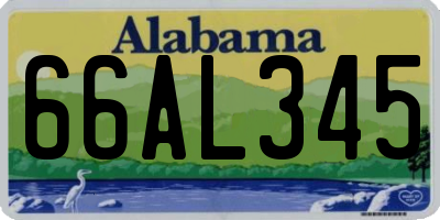 AL license plate 66AL345
