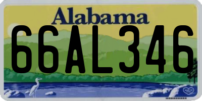 AL license plate 66AL346