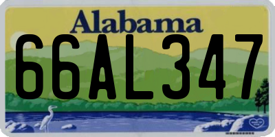 AL license plate 66AL347