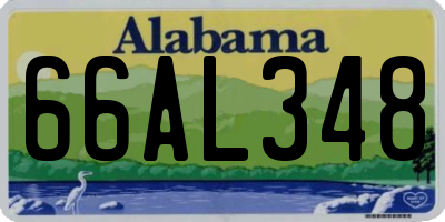 AL license plate 66AL348