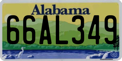 AL license plate 66AL349