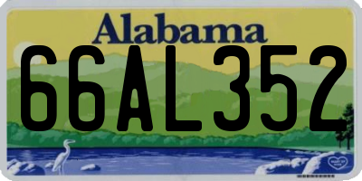 AL license plate 66AL352