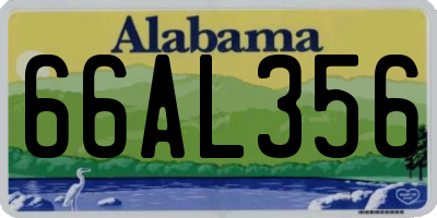 AL license plate 66AL356