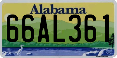 AL license plate 66AL361