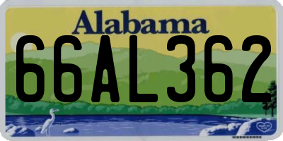AL license plate 66AL362