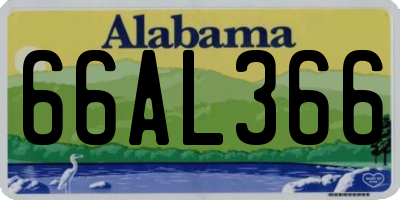 AL license plate 66AL366