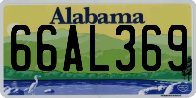 AL license plate 66AL369