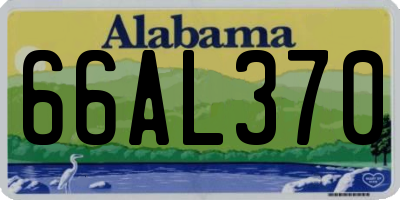 AL license plate 66AL370