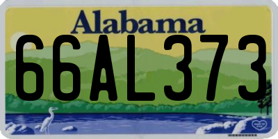 AL license plate 66AL373