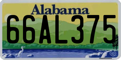 AL license plate 66AL375