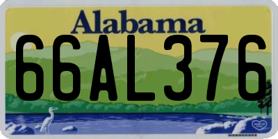 AL license plate 66AL376